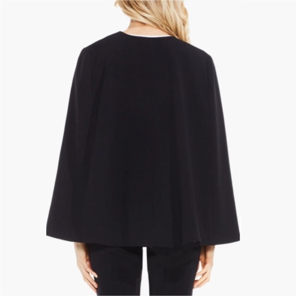 Vince Camuto Milano Twill Cape Jacket Size 12 Black Blazer Suit Coat New NWT - Picture 2 of 9